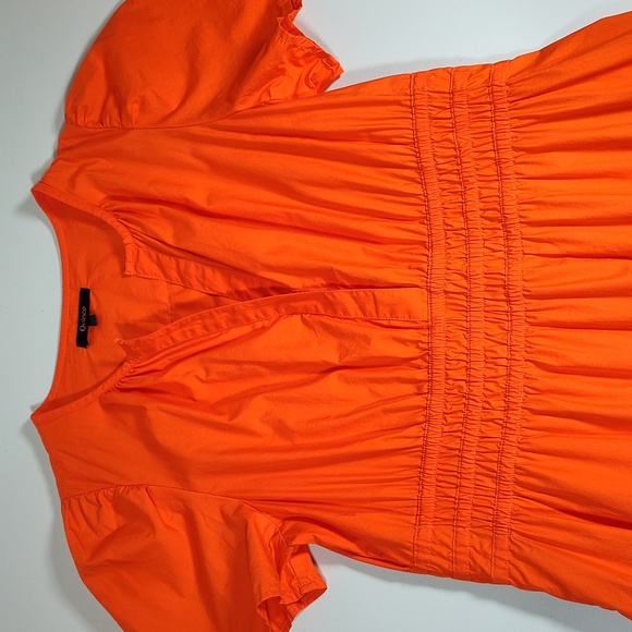 Quince organic cotton tiered maxi dress orange S - Picture 7 of 12